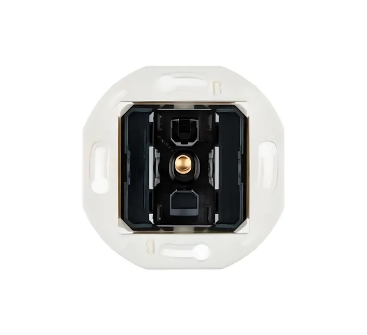Mécanisme, Iris, Rond, Interrupteur x1, Va-et-vient ou poussoir, Doré, L7,5cm, H7,5cm - Modelec