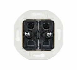 Interrupteur*Modelec Mécanisme, Iris, Rond, Va-et-vient ou poussoir x2, Acier, L7,5cm, H7,5cm -