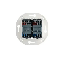 Interrupteur*Modelec Mécanisme, Iris, Rond, Va-et-vient ou poussoir x2, Acier, L7,5cm, H7,5cm -