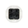Mécanisme, Iris, Rond, Va-et-vient ou poussoir x2, Noir, L7,5cm, H7,5cm - Modelec
