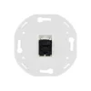Mécanisme, Iris, Simple, Prise-RJ45 CAT6A blindé noir x1, L7,5cm, H7,5cm - Modelec