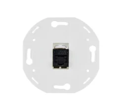 Mécanisme, Iris, Simple, Prise-RJ45 CAT6A blindé noir x1, L7,5cm, H7,5cm - Modelec