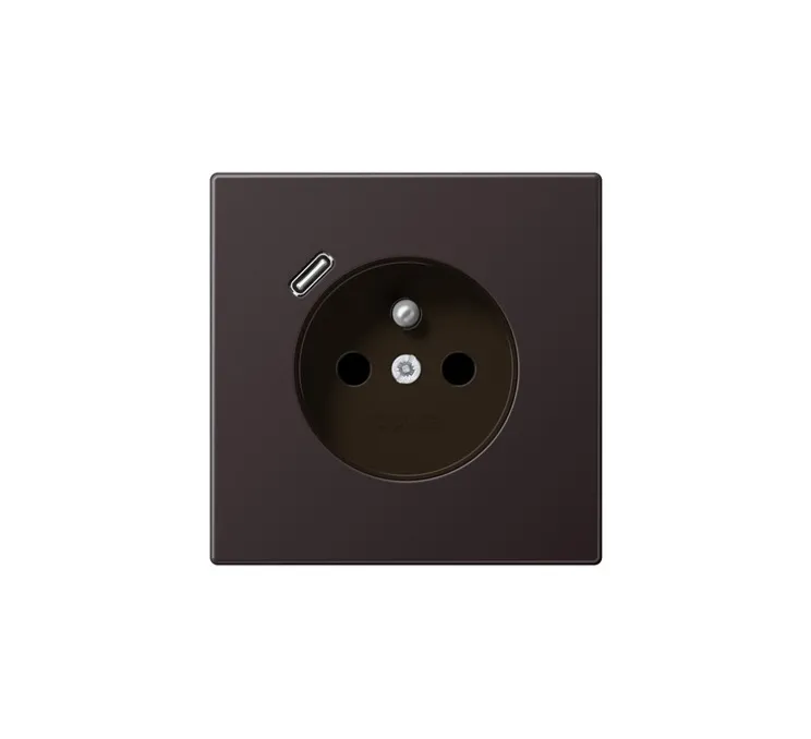 Mécanisme, LS 990, Simple, Canon de fusil, Prise-2P+T x1, Prise-USB C x1, L8,5cm, H6,7cm - Jung