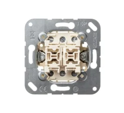 Interrupteur*Jung Mécanisme, LS 990, Simple, Va-et-vient x2, L7cm, H7cm -