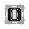 Mécanisme, M, Simple, Va-et-vient ou poussoir x1, Nickel brossé, L7,5cm, H7,5cm - Modelec