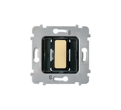 Interrupteur*Modelec Mécanisme, M, Simple, Va-et-vient ou poussoir x1, Laiton sablé, L7,5cm, H7,5cm -