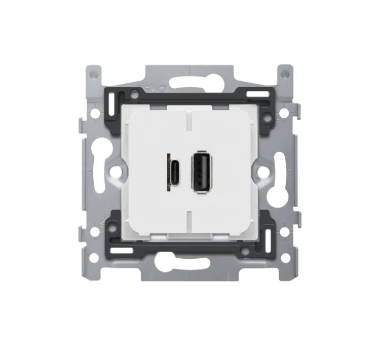 Mécanisme, Pure, Simple, Prise-USB A/C x1, L7,3cm, H7,1cm - Niko