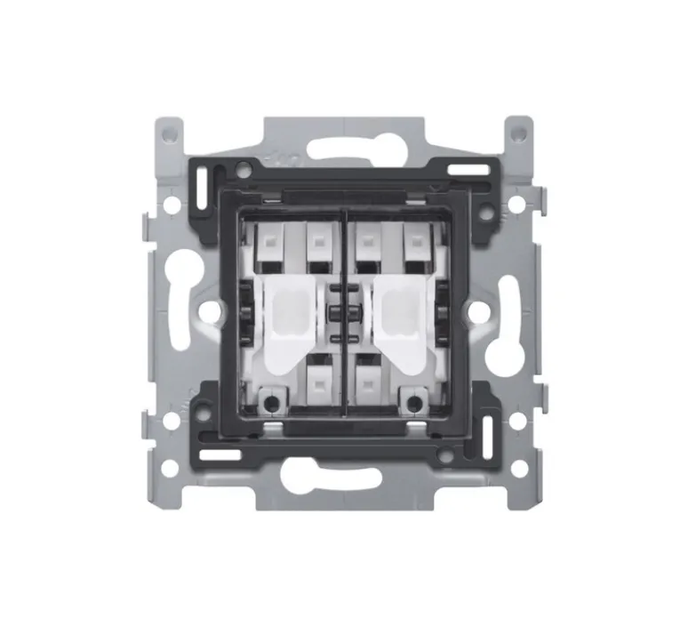 Interrupteur*Niko Mécanisme, Rocker et Toggle, Simple, Va-et-vient x2, L8cm, H8cm -