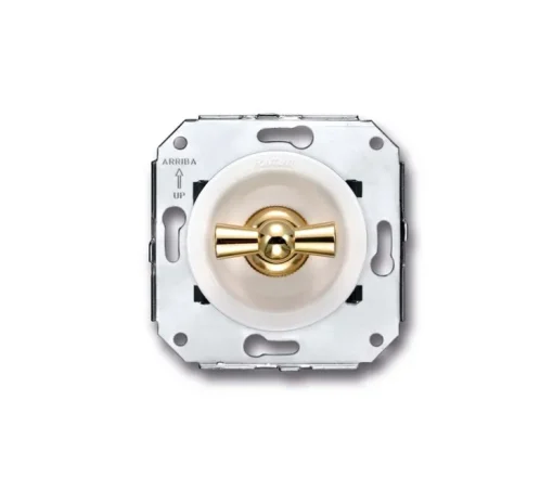 Mécanisme, Venezia, Simple, Va-et-vient x1, Doré et blanc, L9cm, H9cm - Fontini