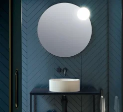 Miroir de salle bain, lumineux, Circ A-3706, IP44, LED, dim, 2700K, 730 lm, Ø70cm, H70cm - Estiluz