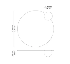 Miroir de salle bain, lumineux, Circ A-3706, IP44, LED, dim, 2700K, 730 lm, Ø70cm, H70cm - Estiluz