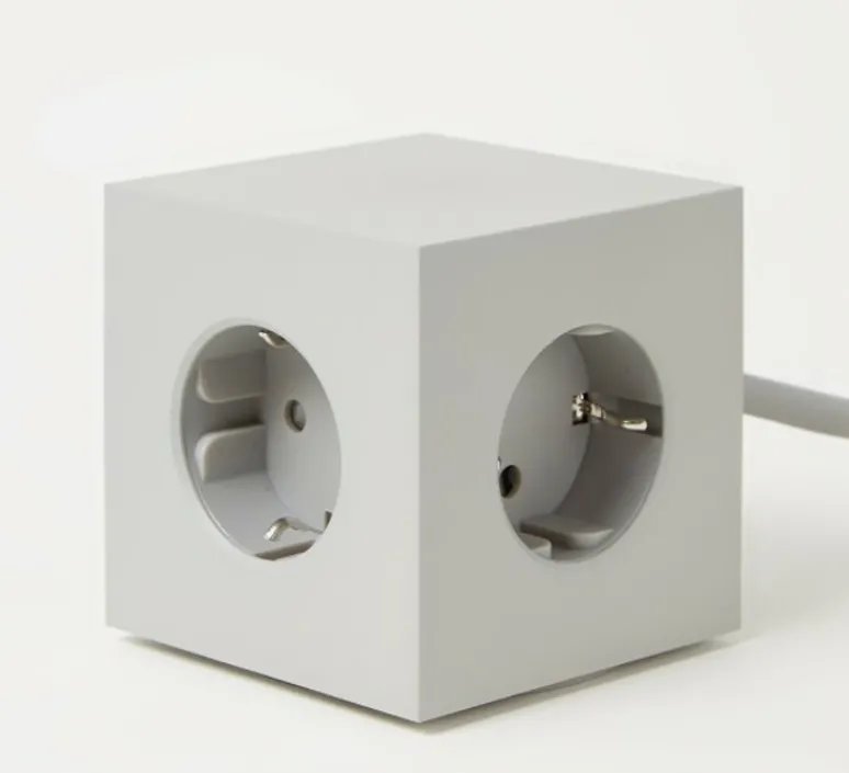 Prise*Martinelli Luce Multiprise PC, 2x USB, , L7,6cm, H7,6cm - Avro gris