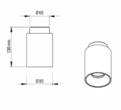 PACK DUO, Plafonnier, Tobo C85, noir, laiton, Ø8,5cm, H13cm - DCW éditions Paris