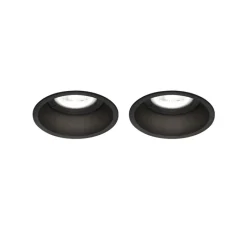 Plafonnier & Spot*Wever&Ducré PACK DUO Spot encastrable, Deep, 1.0 PAR16, GU10, , Ø8,4cm, H10,8cm - noir