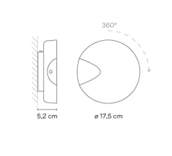 Panneau simple, Wallwood, droit, chêne + applique Dots, gris, pour tête de lit, 2700K, 500 lm, L40cm, H120cm - Studio Gazelles Editions