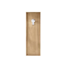 Applique*Studio Gazelles Editions Panneau simple, Wallwood, droit, chêne + applique Beddy 01, blanc, pour tête de lit, 2700K, 475 lm, L40cm, H120cm - chêne et blanc