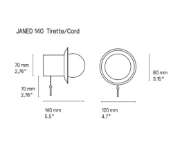 Panneau simple, Wallwood, droit + applique Janed, pour tête de lit, chêne et laiton, L40cm, H120cm - Studio Gazelles Editions