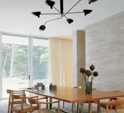 Plafonnier & Spot|Suspension*Serge Mouille Plafonnier, 6 bras pivotants, , Ø271cm, H60cm - noir