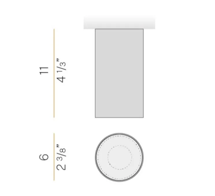 Plafonnier, 432 Ways sans collerette, noir, IP40, LED, dim, 2700K, 753 lm, Ø6cm, H11cm - Panzeri