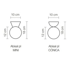 Plafonnier, Abisal PL Mini, albâtre, vert, Ø12cm, H18cm - Luxcambra