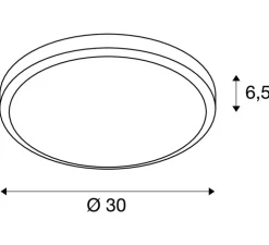 Plafonnier, AINOS, anthracite, IP44, LED, 3000K, 1430lm, Ø30cm, H6,5cm - Slv