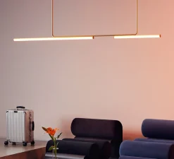 Plafonnier, Ambrosia 210, + 60cm, or mat, LED, 2700K, 2000lm, L210cm, H86,6cm - Marset