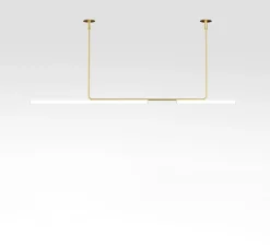 Plafonnier, Ambrosia 210, + 60cm, or mat, LED, 2700K, 2000lm, L210cm, H86,6cm - Marset