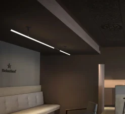 Plafonnier & Spot*Marset Plafonnier, Ambrosia 210, , LED, dim, 2700K, 3042 lm, L210cm, H26,6cm - noir