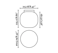 Plafonnier & Spot*Faro Plafonnier, Amelia, , IP44, Ø21,5cm, H22,5cm - noir