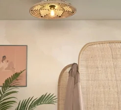 Plafonnier & Spot*Good&Mojo Plafonnier, Andros, , Ø45cm, H8cm - naturel, blanc