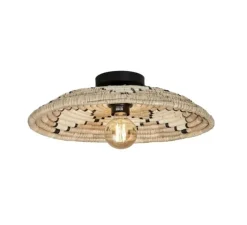 Plafonnier & Spot*Good&Mojo Plafonnier, Andros, , Ø45cm, H8cm - naturel, blanc