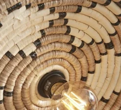 Plafonnier & Spot*Good&Mojo Plafonnier, Andros, , Ø45cm, H8cm - naturel, blanc