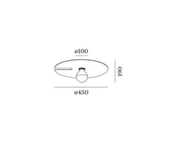 Plafonnier, applique murale, Mirro, 2.0, or, Ø45cm, H19cm - Wever&Ducré