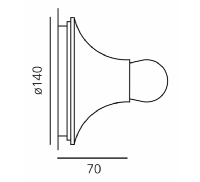 Applique|Plafonnier & Spot*Artemide Plafonnier, applique, Teti, transparent orange, Ø14cm, H7cm - orange, tansparent