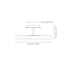 Plafonnier & Spot*Umage Plafonnier, Asteria UP, medium, , LED, dim, 3000K, 1100 lm, Ø43cm, H16,9cm - blanc perle