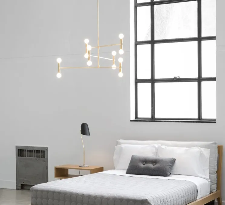 Plafonnier, Atomium, laiton, Ø97cm, H108cm - Lambert&Fils