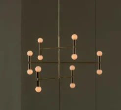 Plafonnier, Atomium, laiton, Ø97cm, H108cm - Lambert&Fils