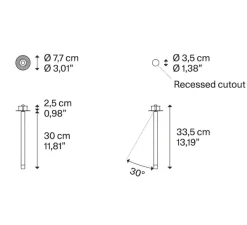 Plafonnier & Spot*Lodes Plafonnier, A-Tube Nano Swing small, , LED, dim, 3000K, 480 lm, Ø3,5cm, H90cm - noir mat