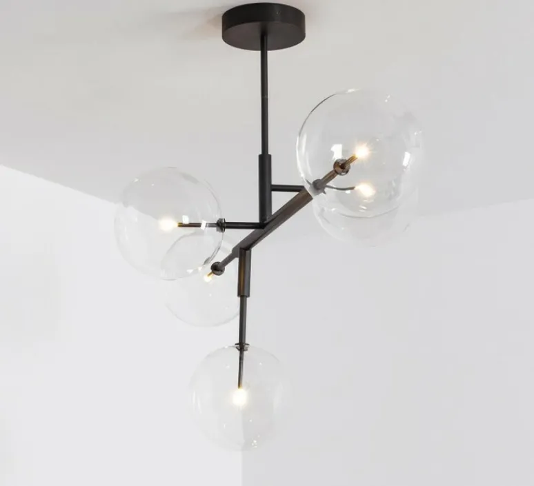 Plafonnier & Spot*Schwung Plafonnier, Axis, , Ø31,4cm, H155cm - noir