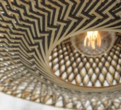 Plafonnier, Bali M, naturel, Ø60cm, H15cm - Good&Mojo