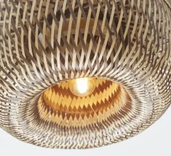 Plafonnier & Spot*Good&Mojo Plafonnier, Barbados, naturel et , Ø35cm, H17cm - marron