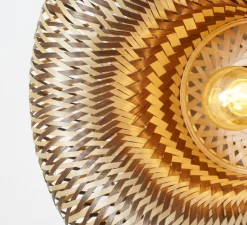 Plafonnier & Spot*Good&Mojo Plafonnier, Barbados, naturel et , Ø35cm, H17cm - marron