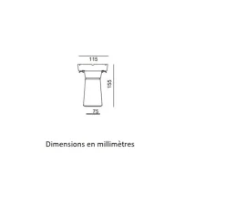 Plafonnier & Spot*Toscot Plafonnier, Battersea 951P, , Ø7,5cm, H15,5cm - Kaki mat