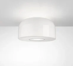 Plafonnier & Spot*Flos Plafonnier, Bellhop Glass C2, , Ø45cm, H25,2cm - blanc