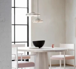 Plafonnier, Beran Large , nickel satiné, LED, dim, 2700K, 700 lm, Ø36cm, H6cm - Bert Frank