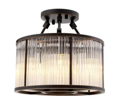 Plafonnier, Bernardi S, bronze, Ø45cm, H37,5cm - Eichholtz