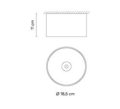 Plafonnier, Bind Solo, spectre large, beige, LED, dim, tunable white + DALI-2, 1800K - 4000K, 571 lm - 895 lm, Ø18,5cm, H11cm - Vibia