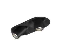 Plafonnier & Spot*Wever&Ducré Plafonnier, Bliek Round Petit 2.0, , LED, dim, 2700K, 2x440 lm, L18,2cm, H10,3cm - noir