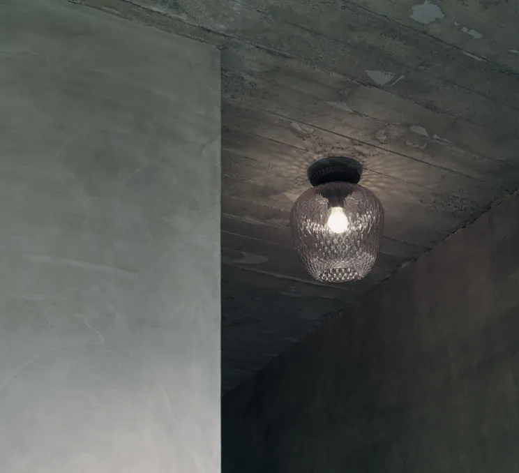 Plafonnier, Blown SW5, transparent, noir, LED, Ø28cm, H34cm - AndTradition