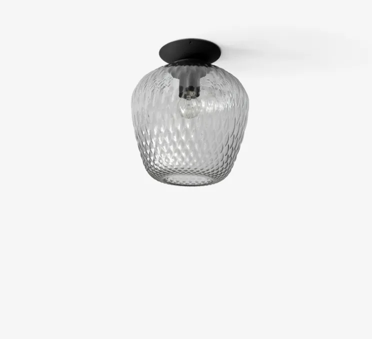 Plafonnier, Blown SW5, transparent, noir, LED, Ø28cm, H34cm - AndTradition